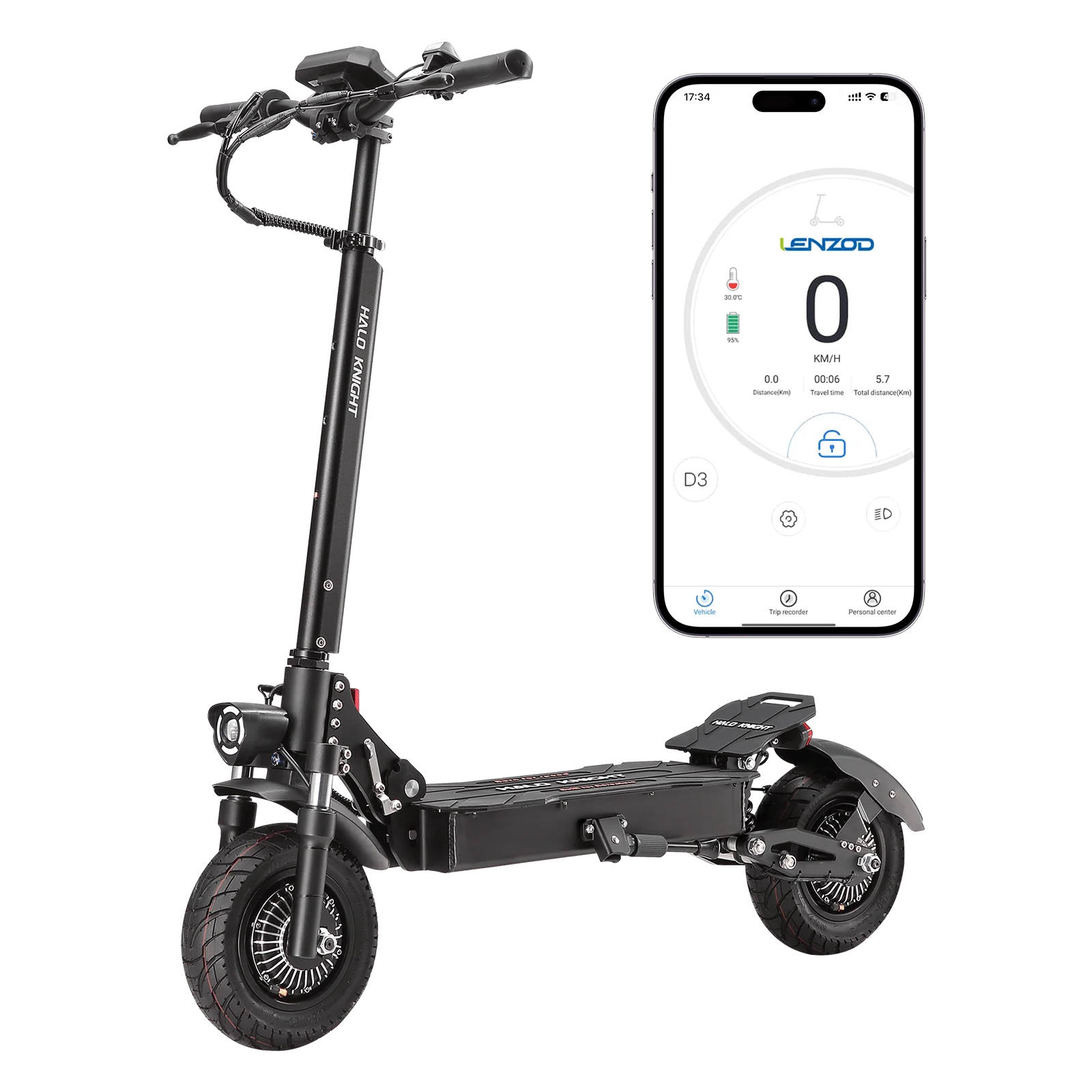 HALO KNIGHT T104 52V 2400W 21AH Double scooter électrique (version améliorée)