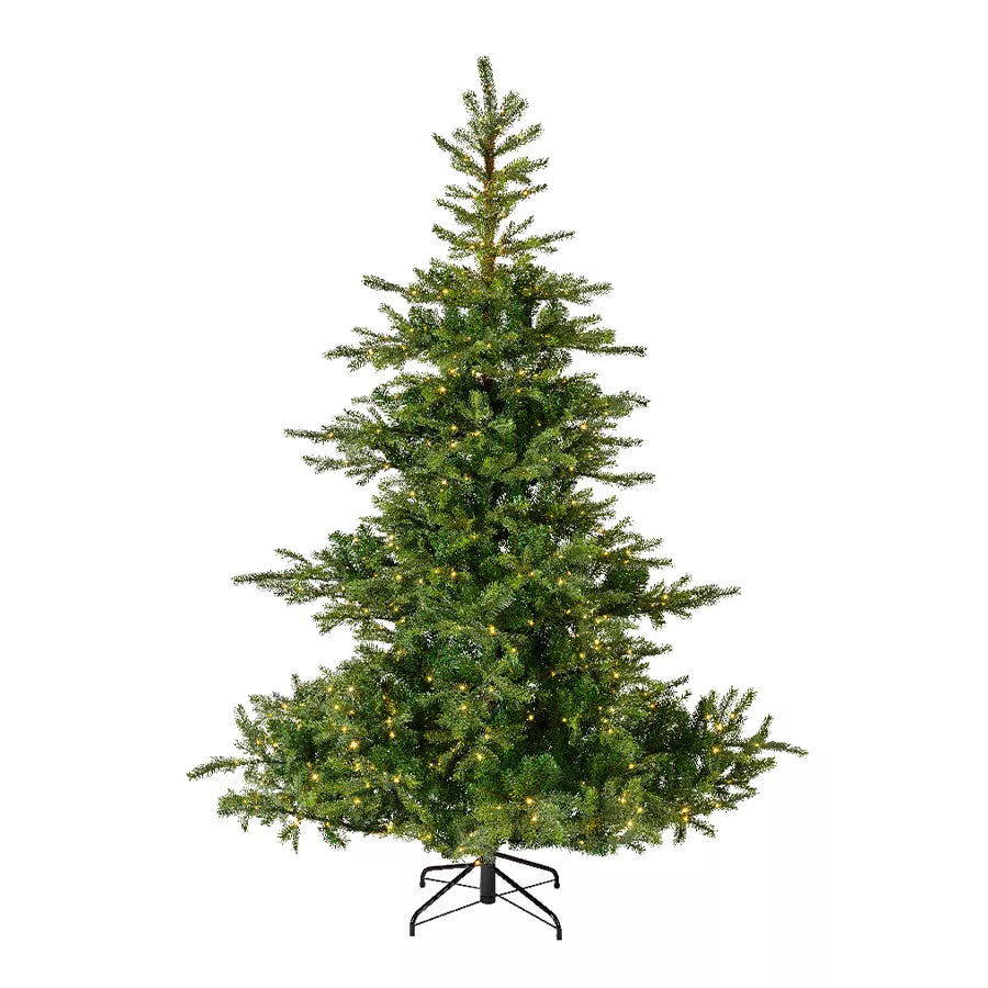 Sapin de Noël artificiel lumineux 250 LED (H150 cm) Glorious Vert sapin