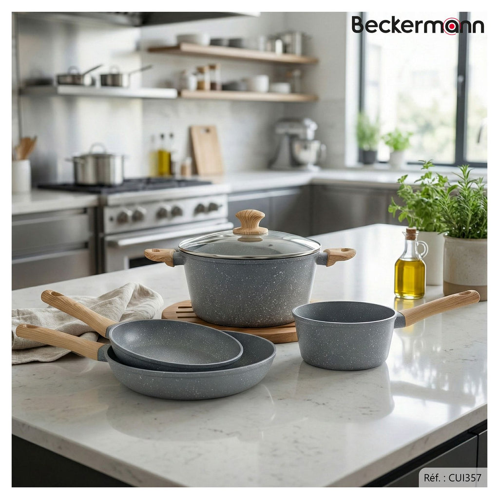 BATTERIE DE CUISINE 11 PIÈCES BECKERMANN – L'ÉLÉGANCE ET LA PERFORMANCE DANS VOTRE CUISINE