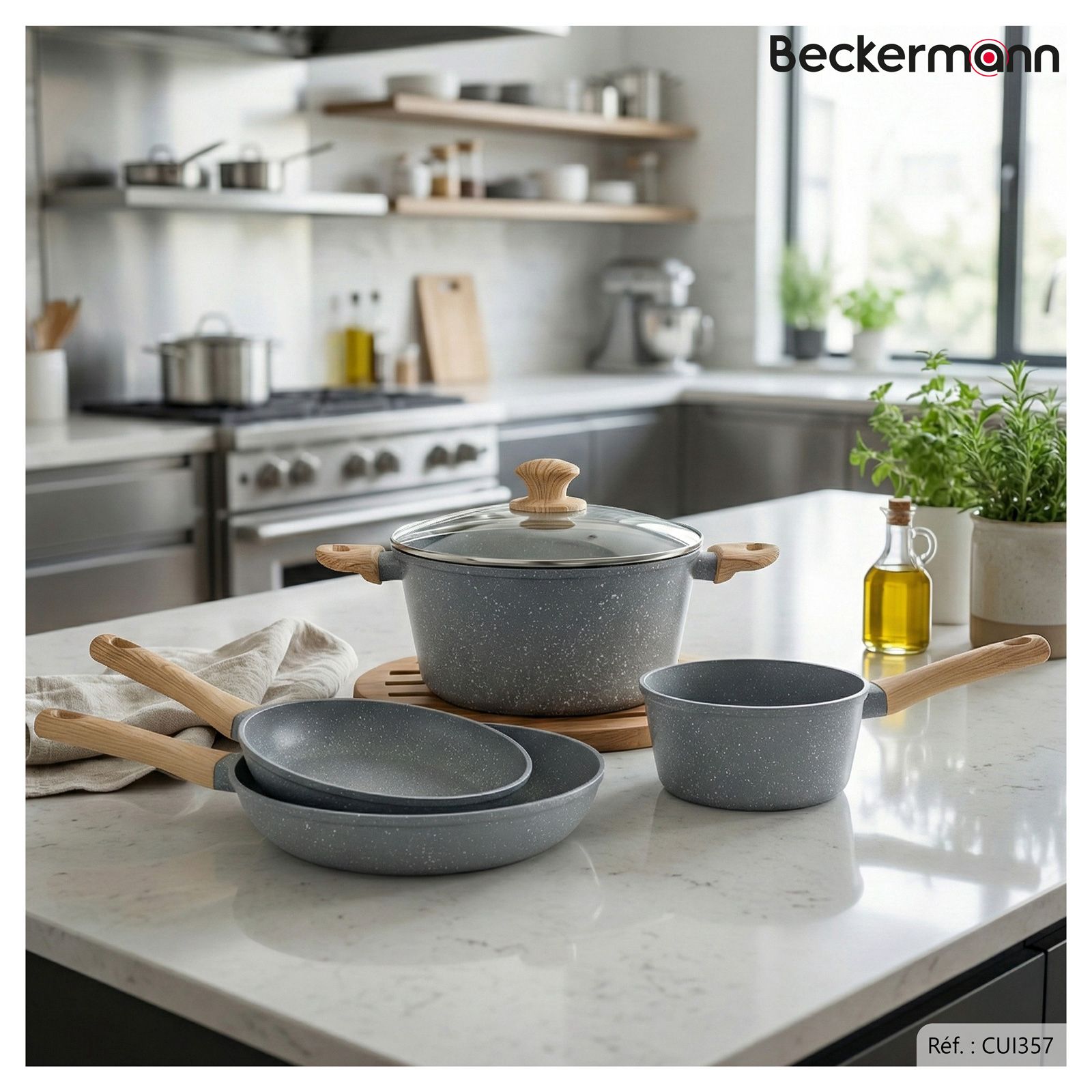 BATTERIE DE CUISINE 11 PIÈCES BECKERMANN – L'ÉLÉGANCE ET LA PERFORMANCE DANS VOTRE CUISINE