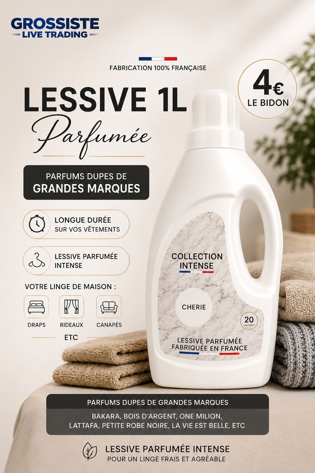 LESSIVE PARFUMÉE COLLECTION INTENSE (1L)