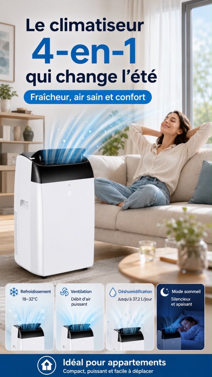 CLIMATISEUR MOBILE 12000 BTU