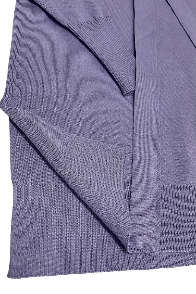 Ensemble pull col roulé tombant over size et palazzo violet