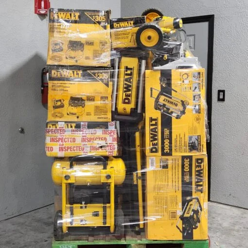 palettes d’outils électriques DeWalt en grande quantité