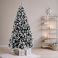 Sapin artificiel de Noël (H210 cm) Edmonton Vert enneigé