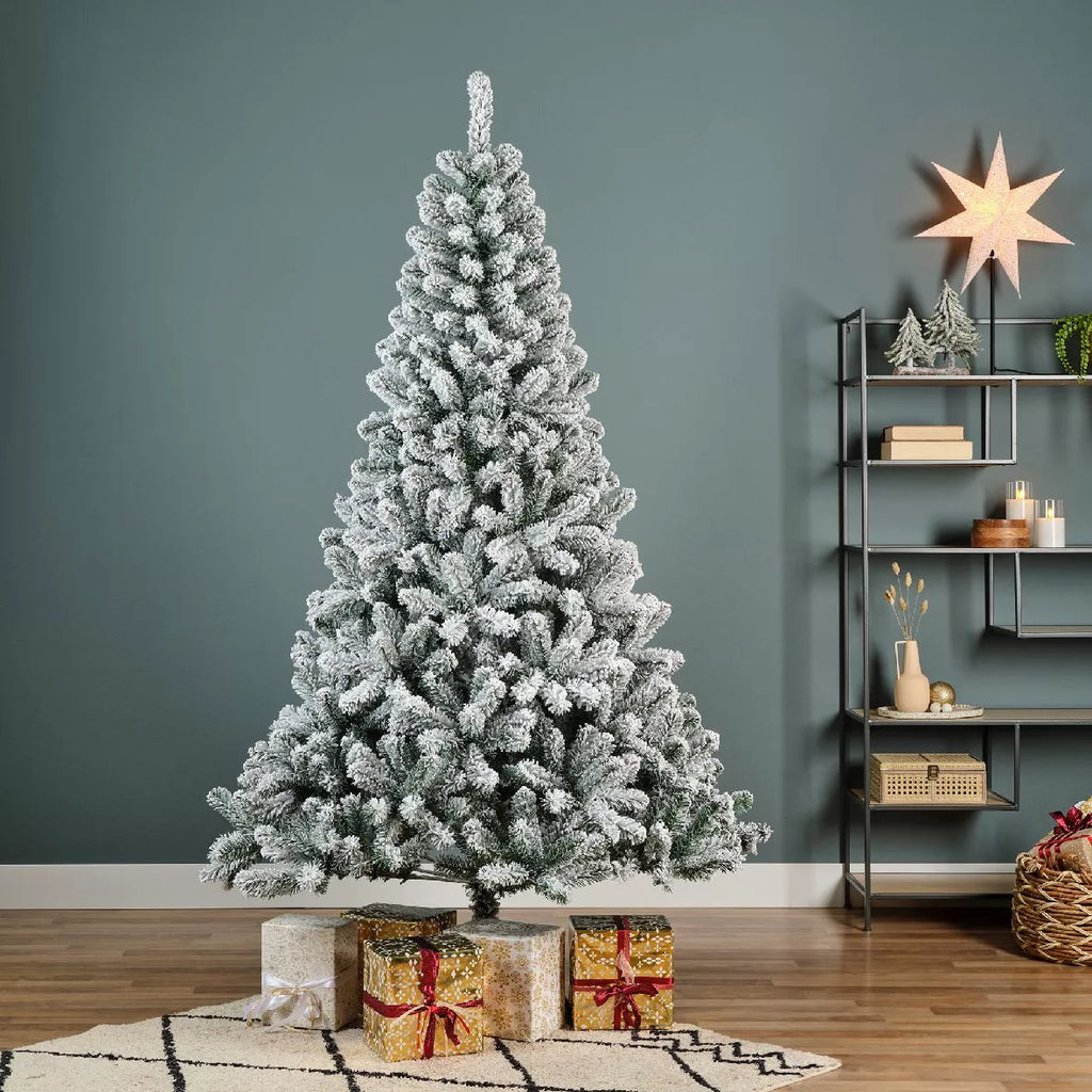 Sapin artificiel de Noël King Vert enneigé