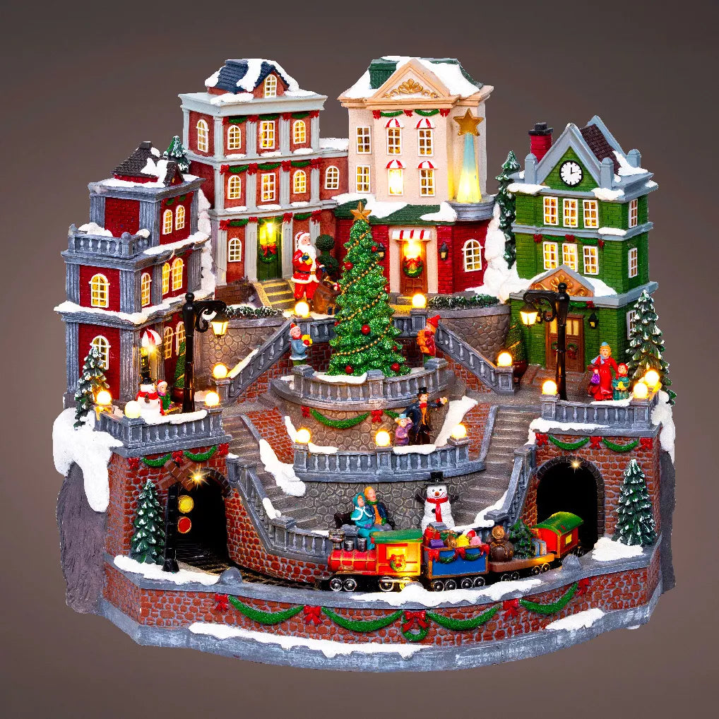 Village de Noël lumineux, animé et musical Christmas in town